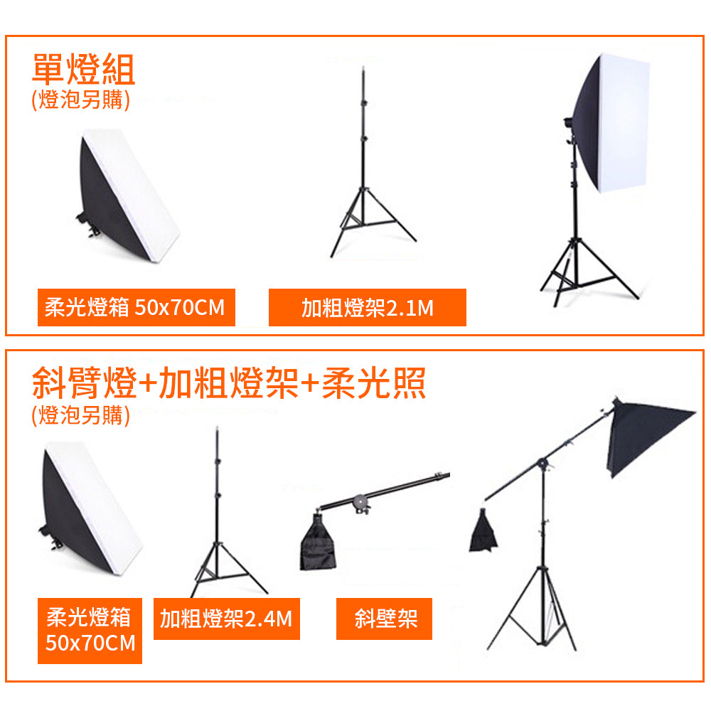 現貨 補光燈套組【燈箱+支架】【斜臂頂燈】DCF0005▸柔光箱▸LED攝影棚▸攝影燈▸補光燈▸棚拍▸直播拍攝▸人像拍攝